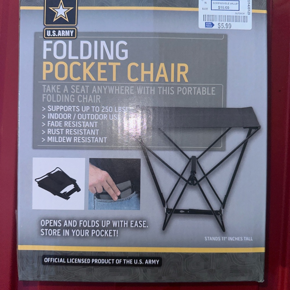 U.S. Army Folding Pocket Chair